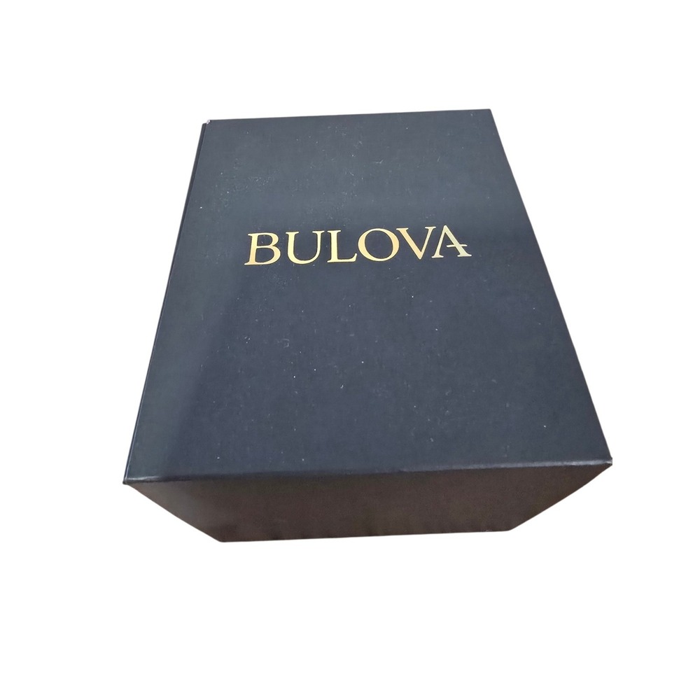 Bulova Precision Chronograph‎ Men's Watch Stainless Steel Black Dial w/ Box - Picture 4 of 10